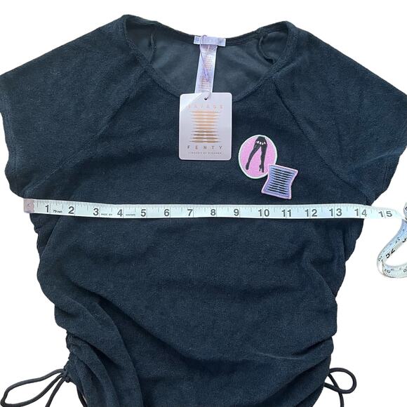 NWT Savage x Fenty Terrycloth Thong Bodysuit in Black Size Small - Picture 7 of 10